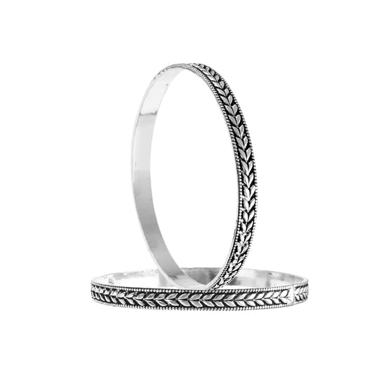 The Laurel Leaf Bangle Set