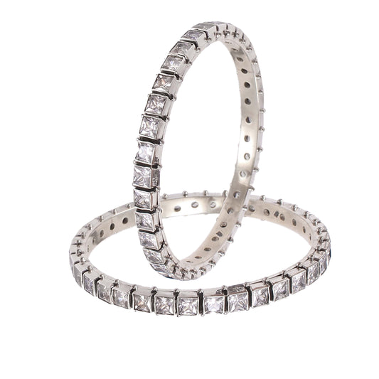 The Princess-Cut Eternity Bangles