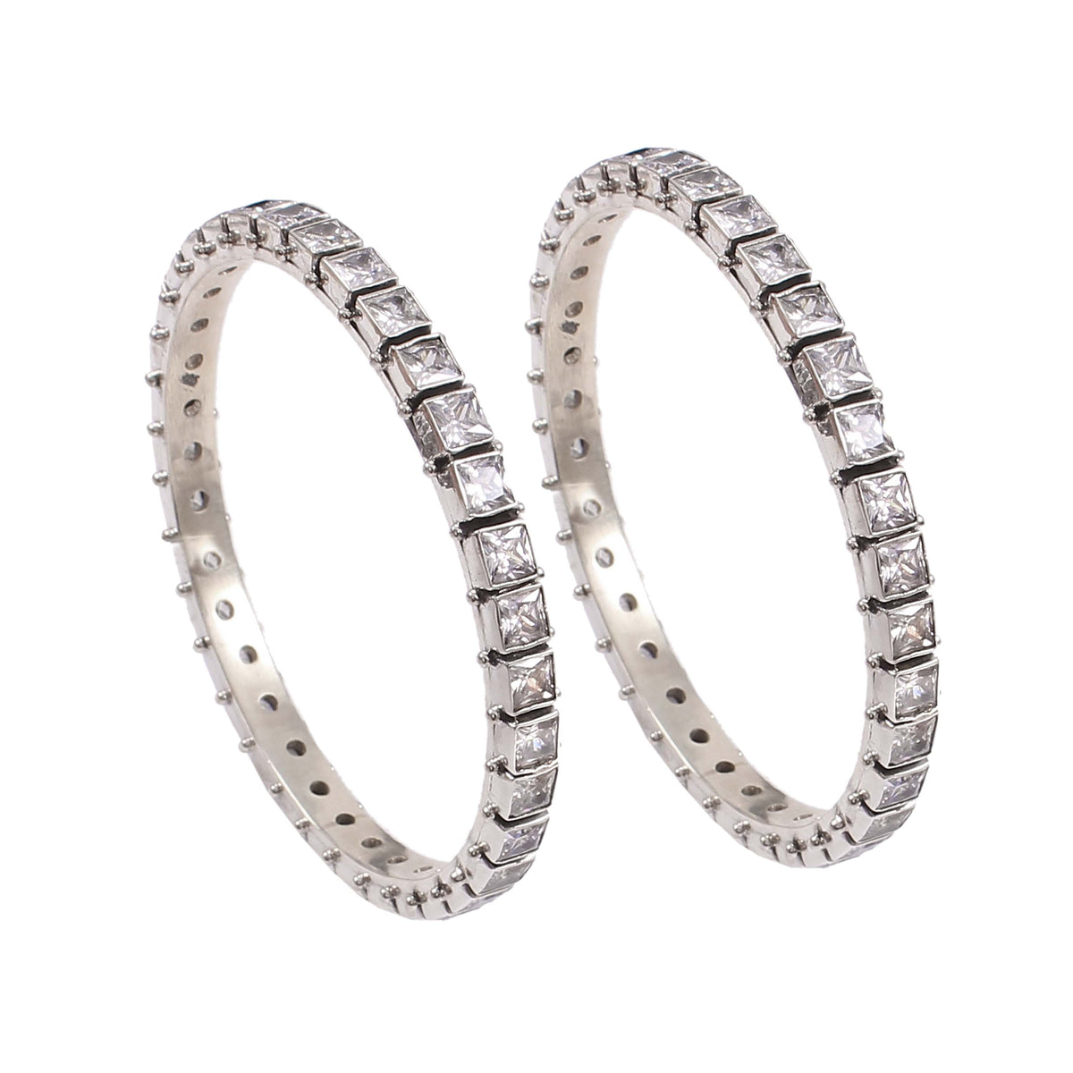The Princess-Cut Eternity Bangles