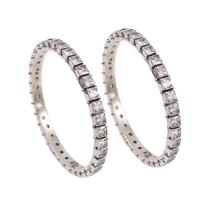 The Princess-Cut Eternity Bangles