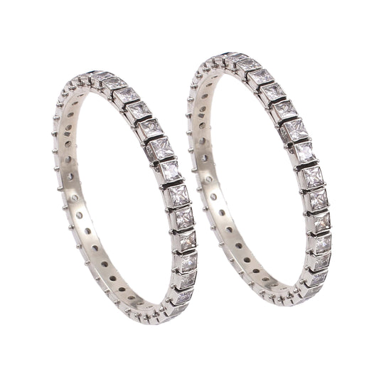 The Princess-Cut Eternity Bangles