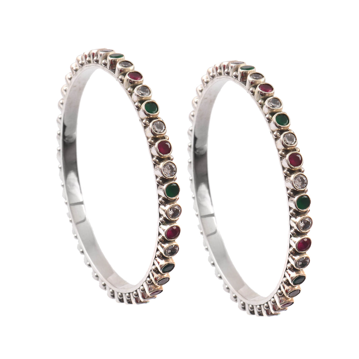 Multicolor Gemstone Slim Bangles