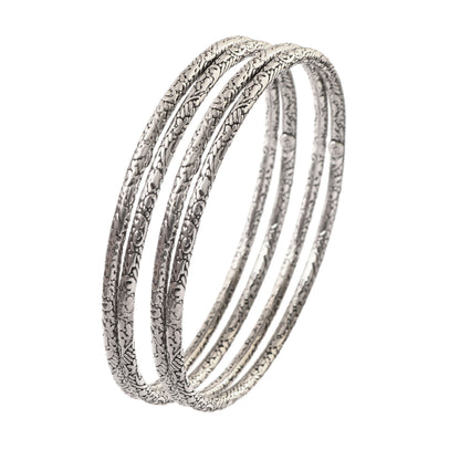 Antique Floral Engraved Bangle