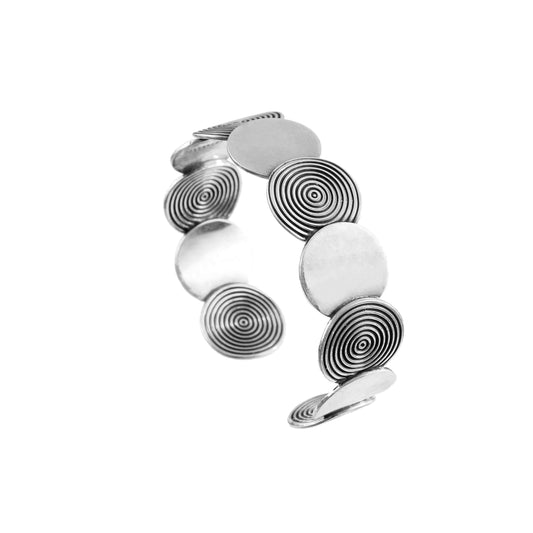 Silver Disc Bangle