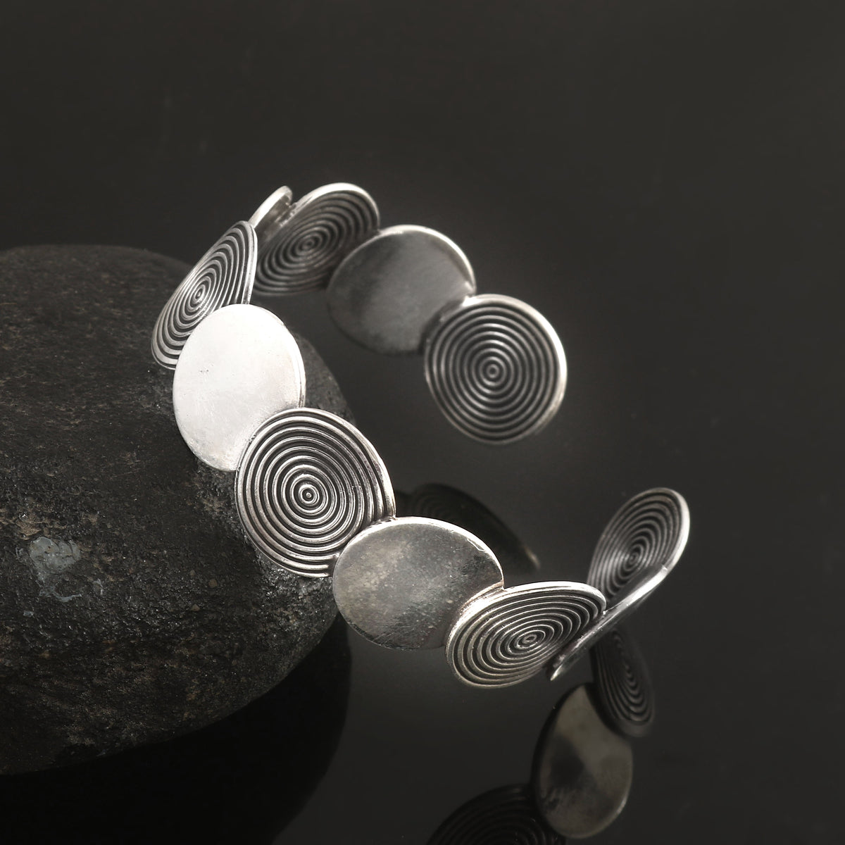 Silver Disc Bangle